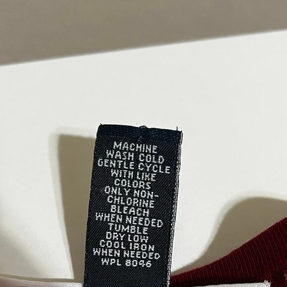 Karen Scott Deep Red Long Sleeve Henley -100% Cotton- Womens Size XL - Picture 4 of 6